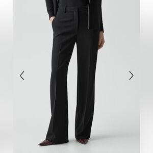 Theory Black Wide-Leg Dress Pants